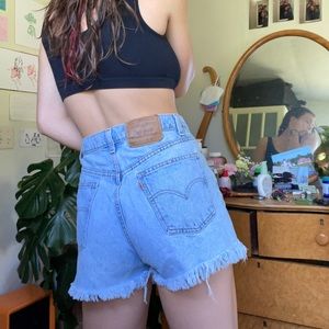 Levi’s 550 Custom Distressed Jean Shorts